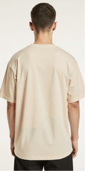 Maison Privée Oversized Beige T-Shirt – Luxury Minimalist Streetwear for Men