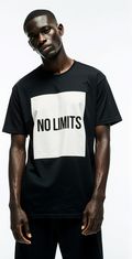 No Limits Black T-Shirt – Bold Motivational Graphic Tee for Men | Streetwear & Casual Style