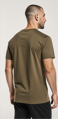 Olive Green Kettlebell Graphic T-Shirt for Men – Fitness Streetwear – Premium Cotton
