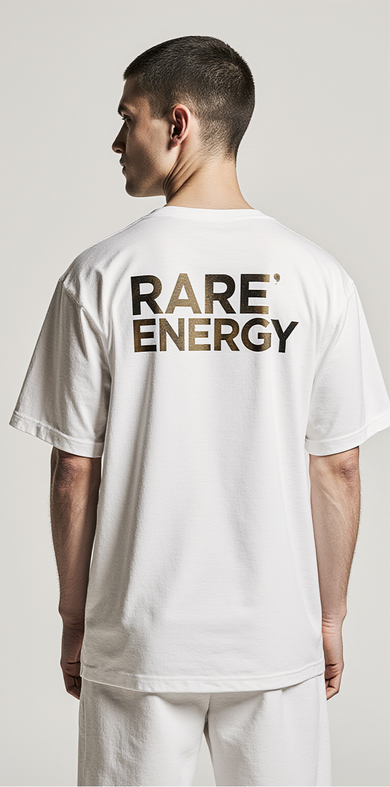 Oversized Streetwear T-Shirt "Rare Energy" – Luxury Graphic Tee with Blue Gemstone Print