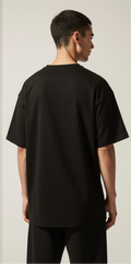 Black Oversized Streetwear T-Shirt – Neon Paint Splash Graphic – Urban Fashion for Men