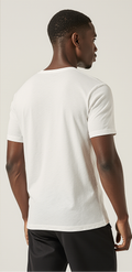 White Graphic T-Shirt – Vintage American College Style – Retro Streetwear for Men