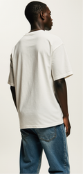 Oversized White T-Shirt with Vibrant Abstract Sunset Print – Streetwear Summer Fashion