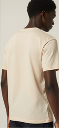 Men’s Beige T-Shirt with Color Splash Abstract Print – Trendy Streetwear Graphic Tee