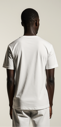 White Geometric Optical Illusion T-Shirt – Modern Minimalist Men’s Graphic Tee