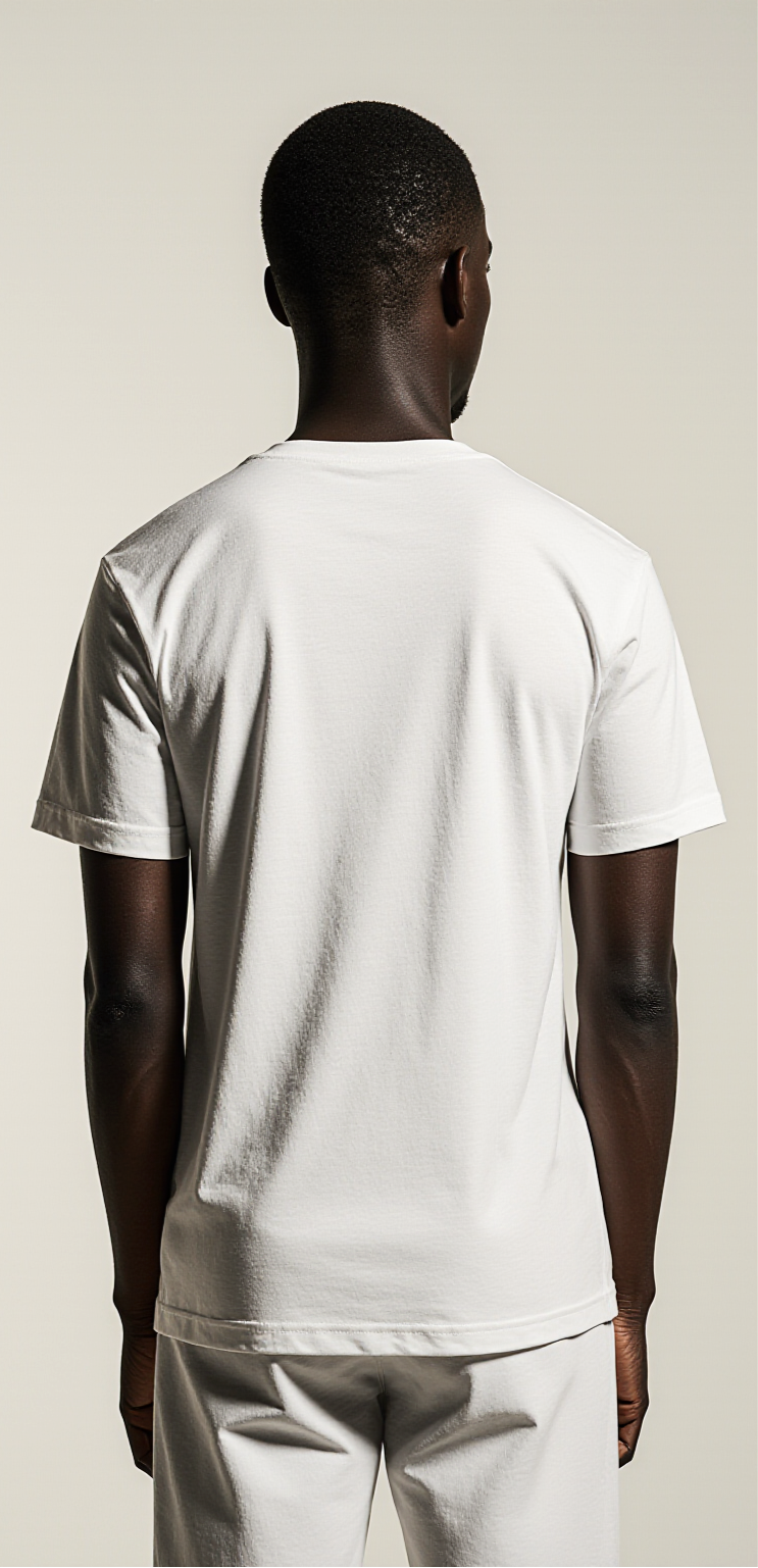White Geometric Optical Illusion T-Shirt – Modern Minimalist Men’s Graphic Tee