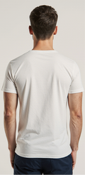 White Neon Cityscape Graphic T-Shirt for Men – Premium Cotton – Urban Streetwear