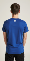Royal Blue Japanese Wave Graphic T-Shirt for Men – Premium Cotton – Modern Streetwear