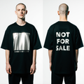 Men’s Oversized Black T-Shirt – “NOT FOR SALE” Barcode Graphic Streetwear