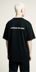 Oversized Black T-Shirt for Men – Cosmic Puppet Graphic – Streetwear 