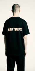 Oversized Black Spiderweb T-Shirt – Mind Trapped Graphic Tee – Gothic Streetwear Unisex Shirt