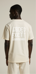 Oversized Cream T-Shirt for Men – DNA Helix Graphic – Streetwear 